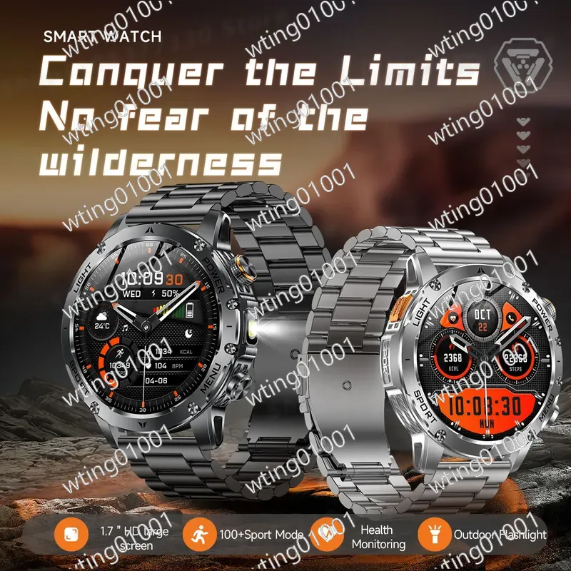 Smartwatch Watches With Bluetooth - Relógio Inteligente AK87 com Lanterna para