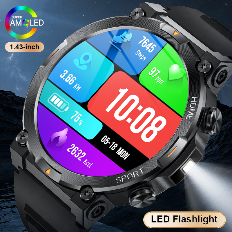 Smartwatch Latest Watches For Men - Relógio Inteligente Masculino LIGE 2026 1.43