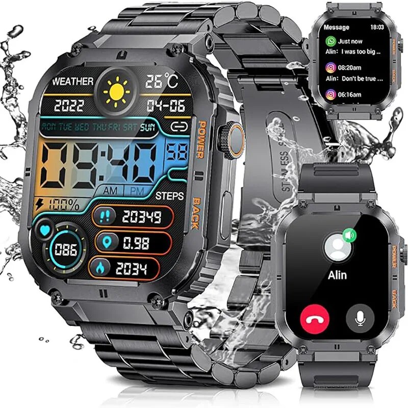 Smartwatch Watches With Bluetooth - LIGE-Esportes Ao Ar Livre De Fitness