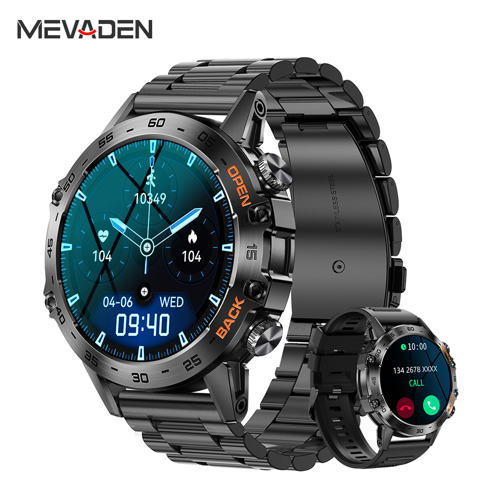 Smartwatch Health Watches For Men - Relógio Inteligente Masculino MEVADEN Steel 1.39