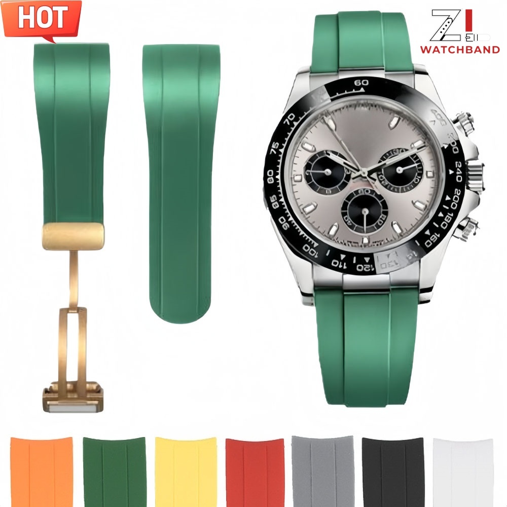 Rolex Watch Submariner - Pulseira de Borracha de 22mm para