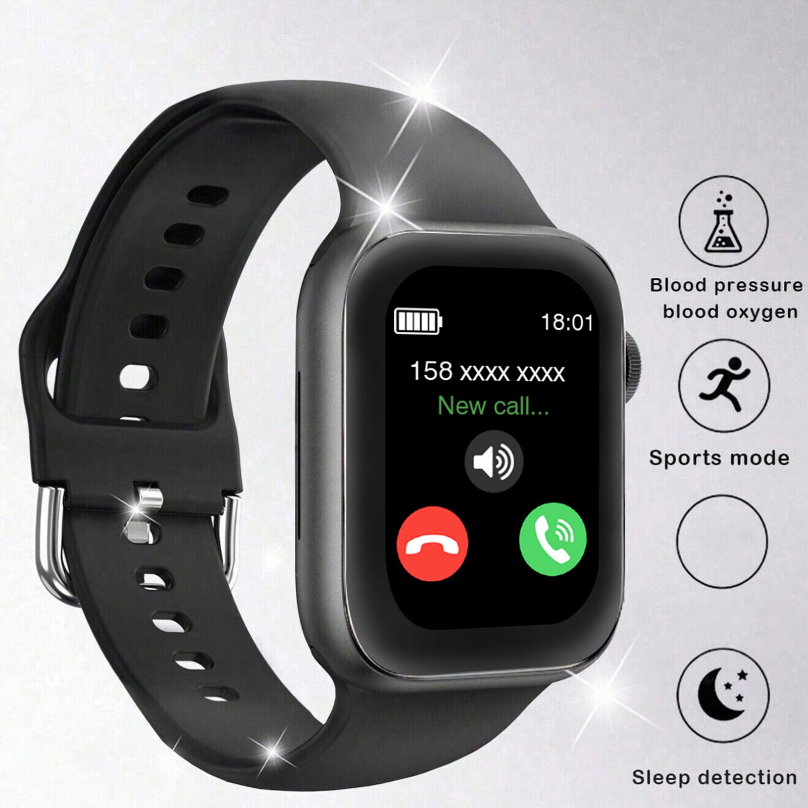 Smartwatch Iphone Watch For Men - Relógio inteligente, chamada/dial sem fio, modo