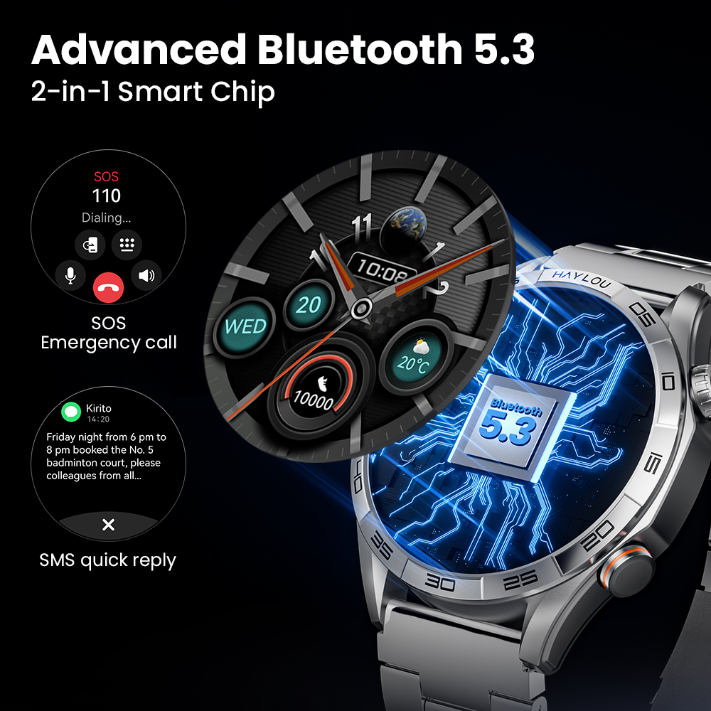 HAYLOU Solar 5 Chamada por Voz - Smartwatch Health Watches For Men avaliação e preço