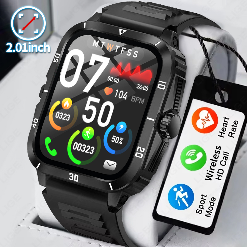 2.01 tela relógio inteligente  - Smartwatch Latest Watches For Men avaliação e preço