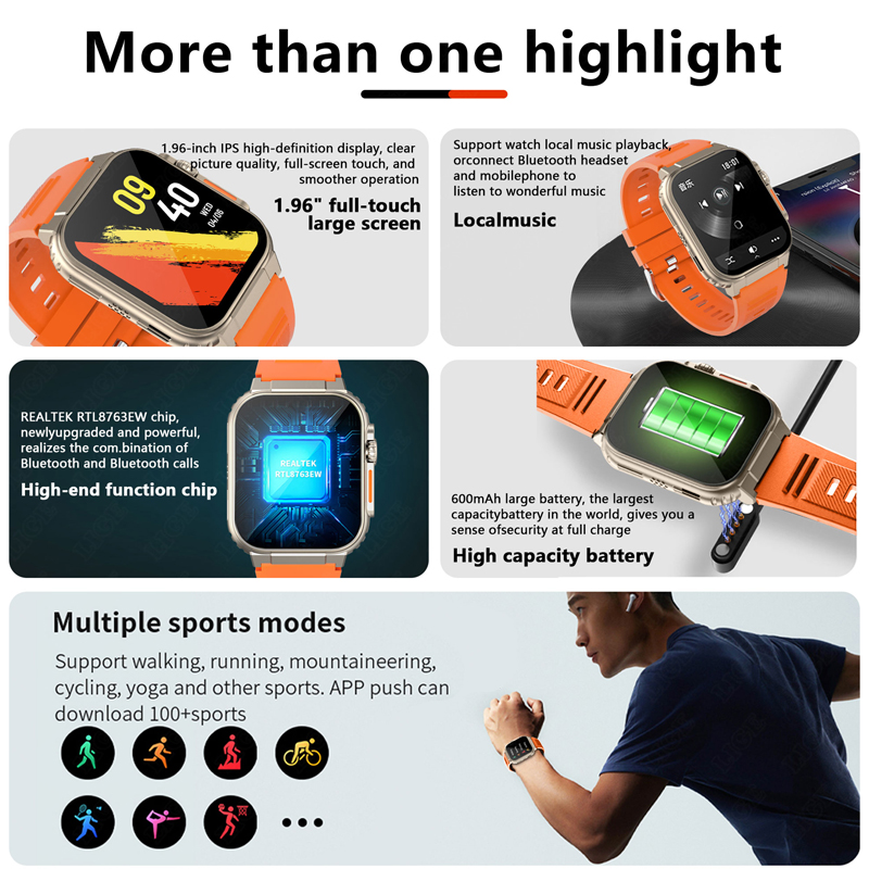 LIGE-Relógio Inteligente de Al - Smartwatch Latest Watches For Men avaliação e preço