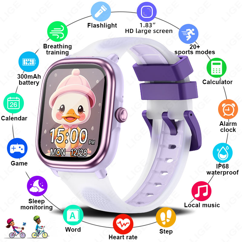 LIGE 2026 Novo Relógio Intelig - Smartwatch Watches For Kid Girl avaliação e preço