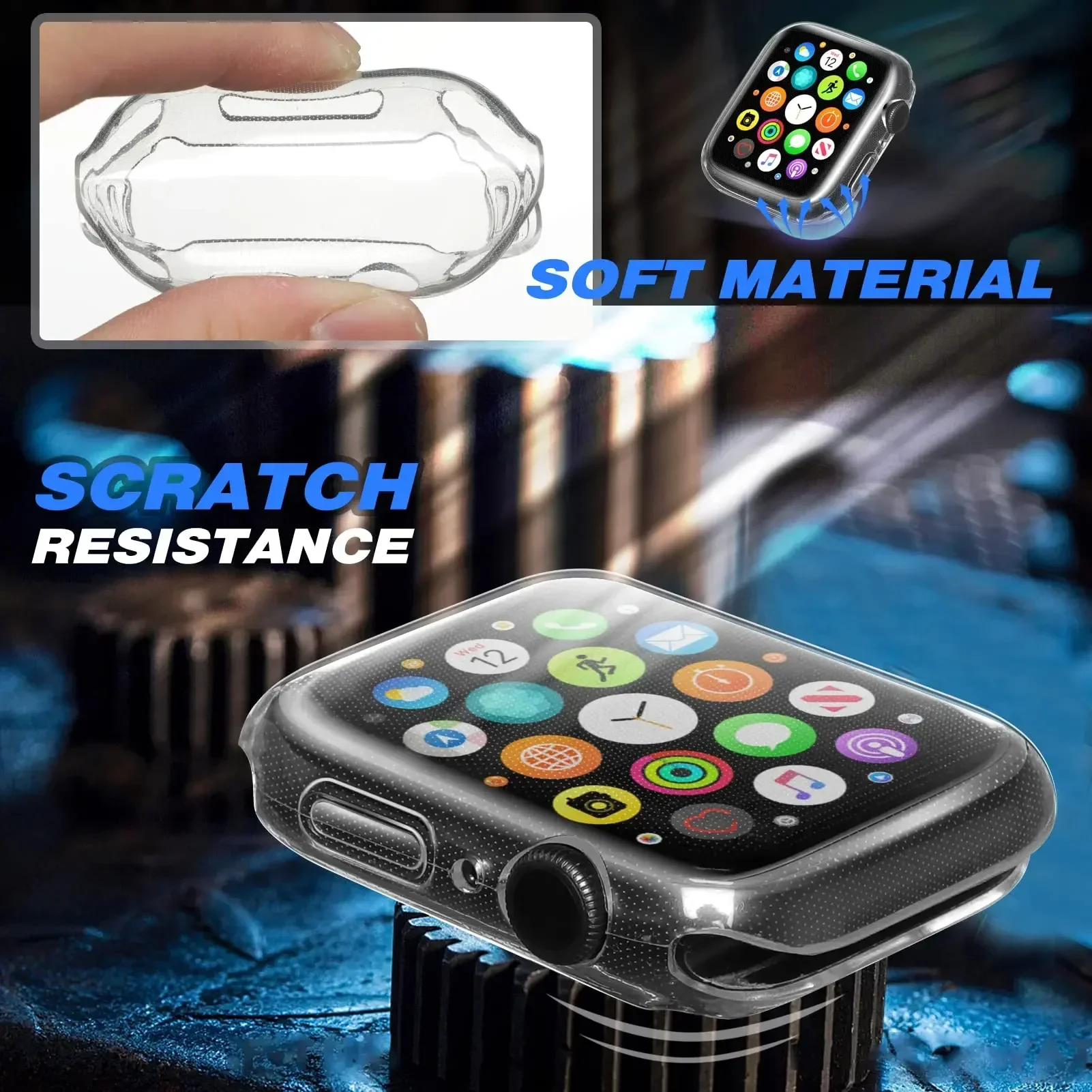 Capa para apple watch case 44m - Smartwatch Watches For Girls avaliação e preço