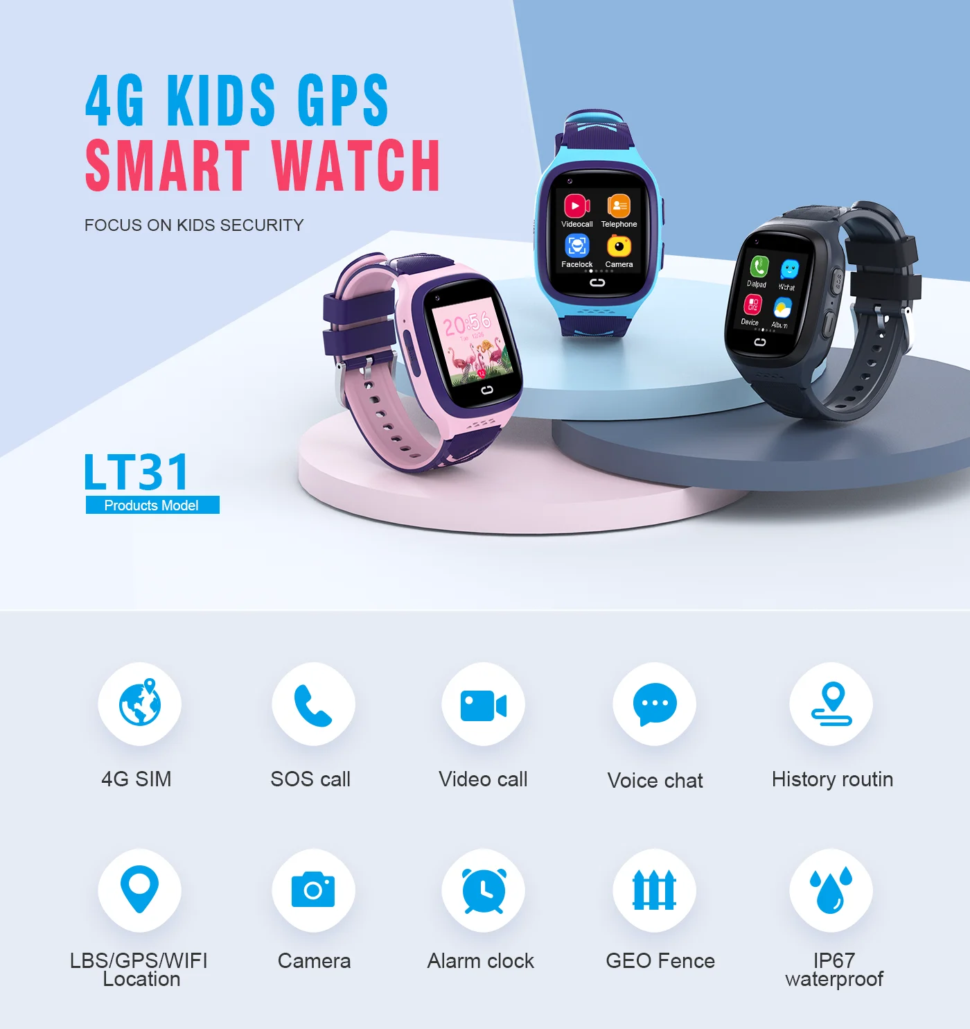 4g crianças smartwatch sos à p - Smartwatch Watches For Girls avaliação e preço