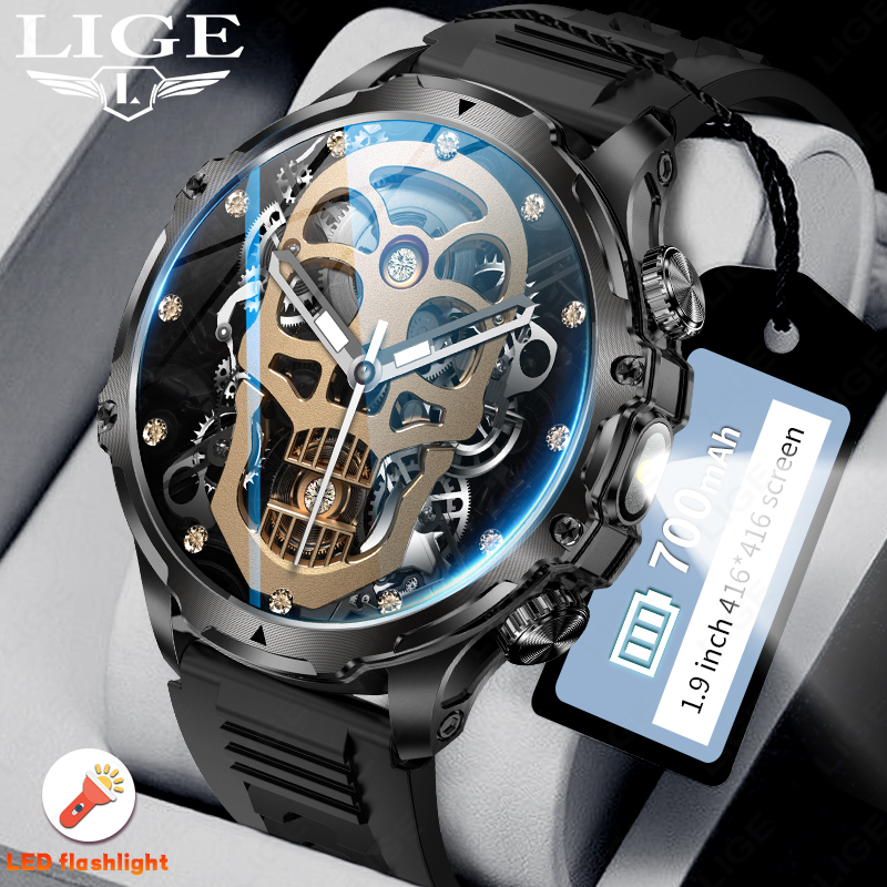 LIGE 700mah Bateria Grande Lan - Smartwatch Latest Watches For Men avaliação e preço