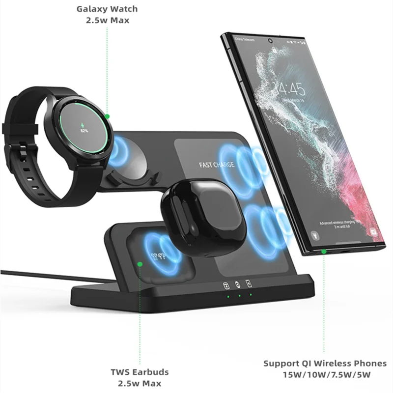Carregador 3 em 1 para Samsung - Watches Smartwatch Samsung avaliação e preço
