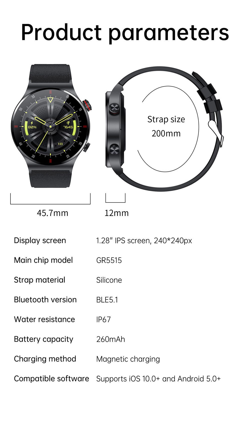 2025 presente relógio intelige - Smartwatch Rugged Watches For Men avaliação e preço