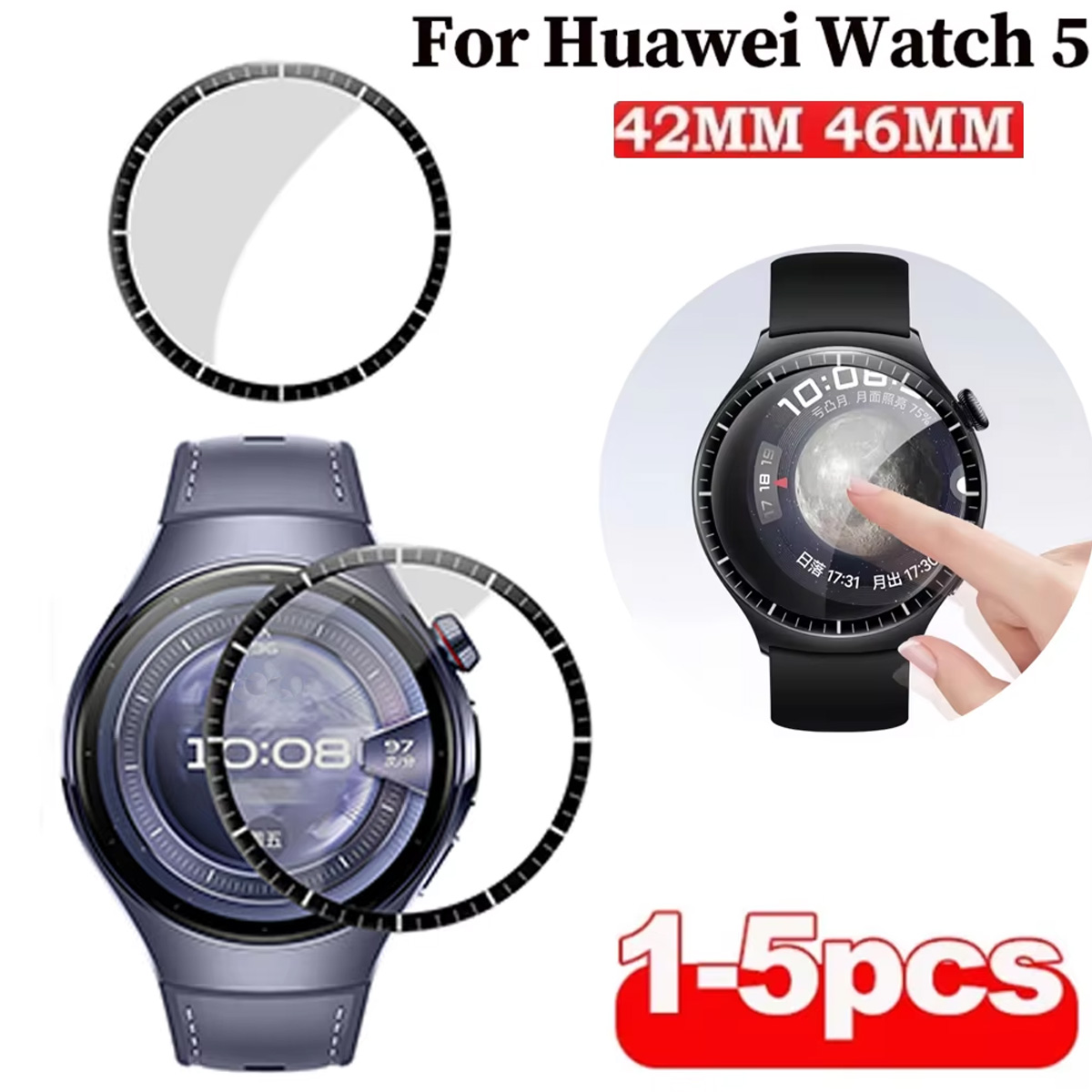1-5 pces protetor de tela maci - Smartwatch Watch Huawei avaliação e preço