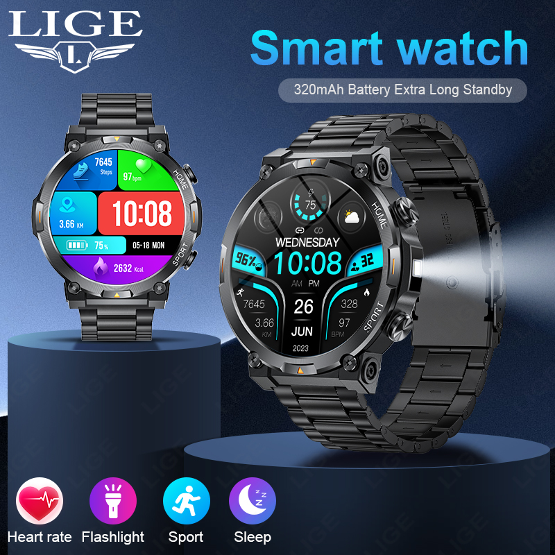 Relógio Inteligente LIGE para  - Smartwatch Latest Watches For Men avaliação e preço