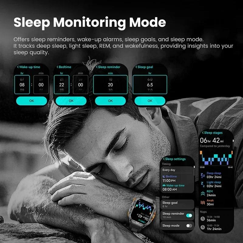 Smartwatch AMOLED de Luxo com  - Smartwatch Health Watches For Men avaliação e preço
