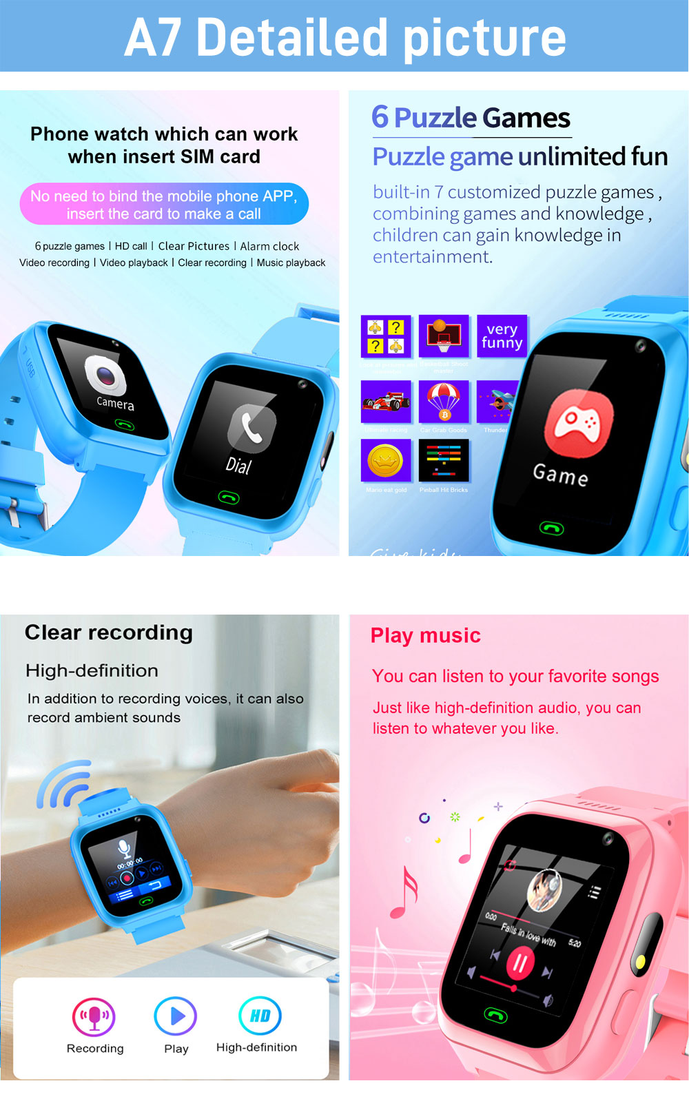 2g 4g crianças relógio intelig - Smartwatch Watches For Kid Girl avaliação e preço
