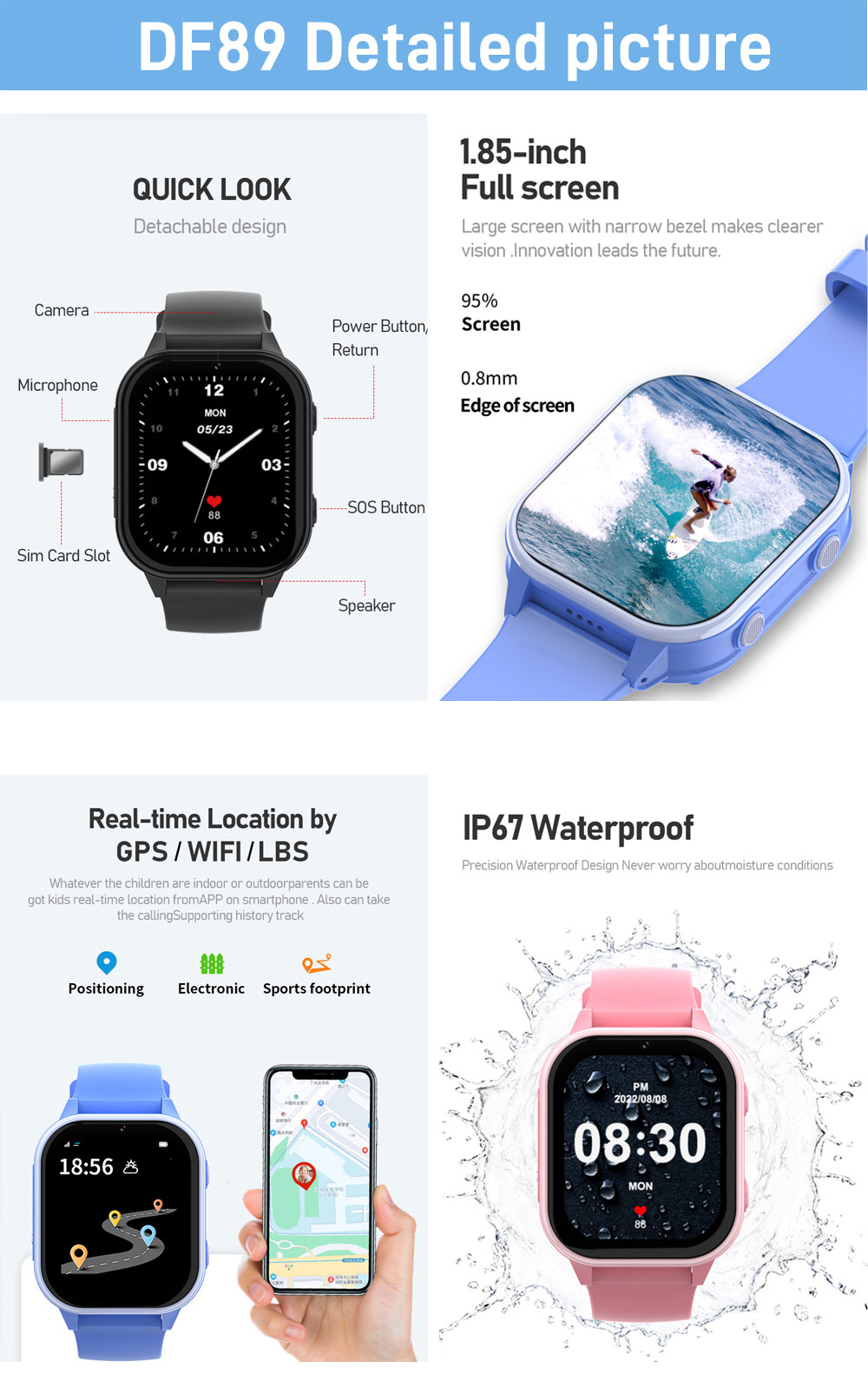 2g 4g crianças relógio intelig - Smartwatch Watches For Kid Girl avaliação e preço