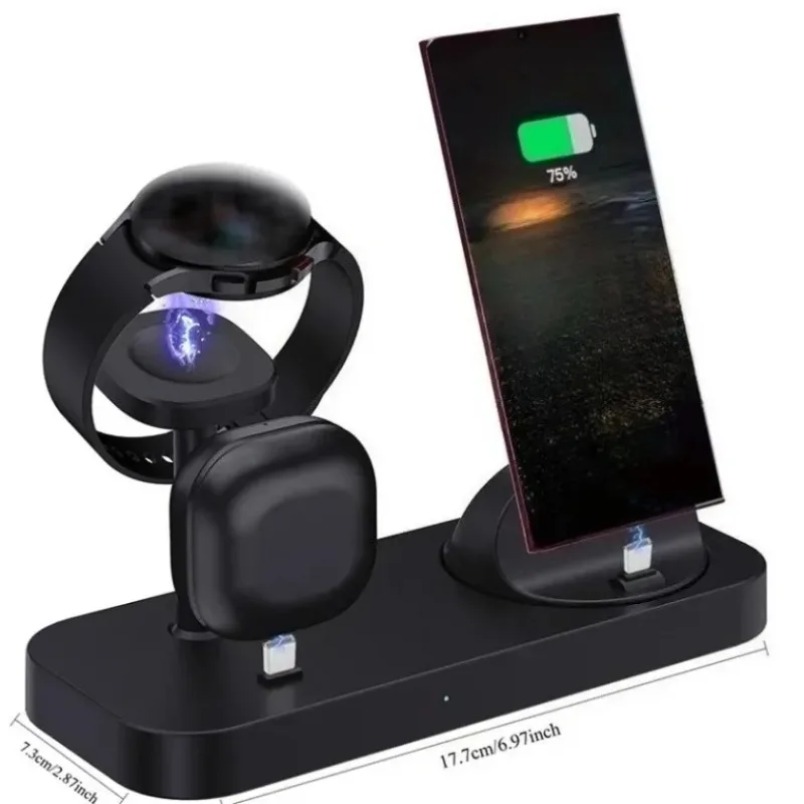 Carregador Sem Fio 3 em 1 com  - Watches Smartwatch Samsung avaliação e preço